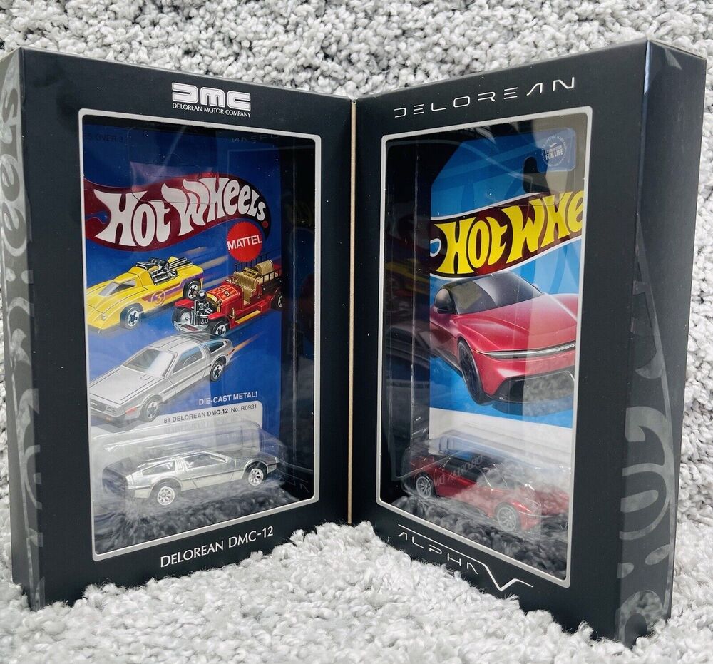 Mattel Creations Hot Wheels x DeLorean DMC-12 & Alpha5 Collector Set New In Box